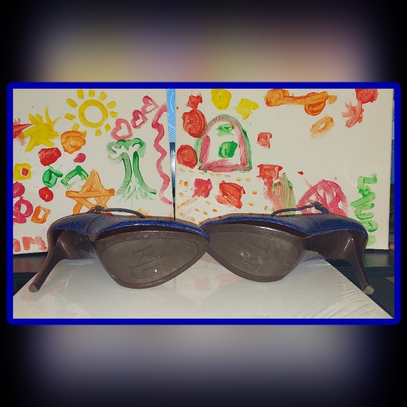 Lauren Ralph Lauren Stilettos Heels Colbat Blue Sz 10 - Picture 5 of 9